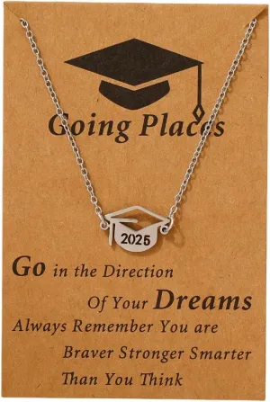 Personalized Graduation Gifts for Her Him,Class of 2025,Unique Graduation Necklace for High School/College/8th Grade/5th Grade/Master Degree/Phd,Graduate Gift with Graduation Gift Card