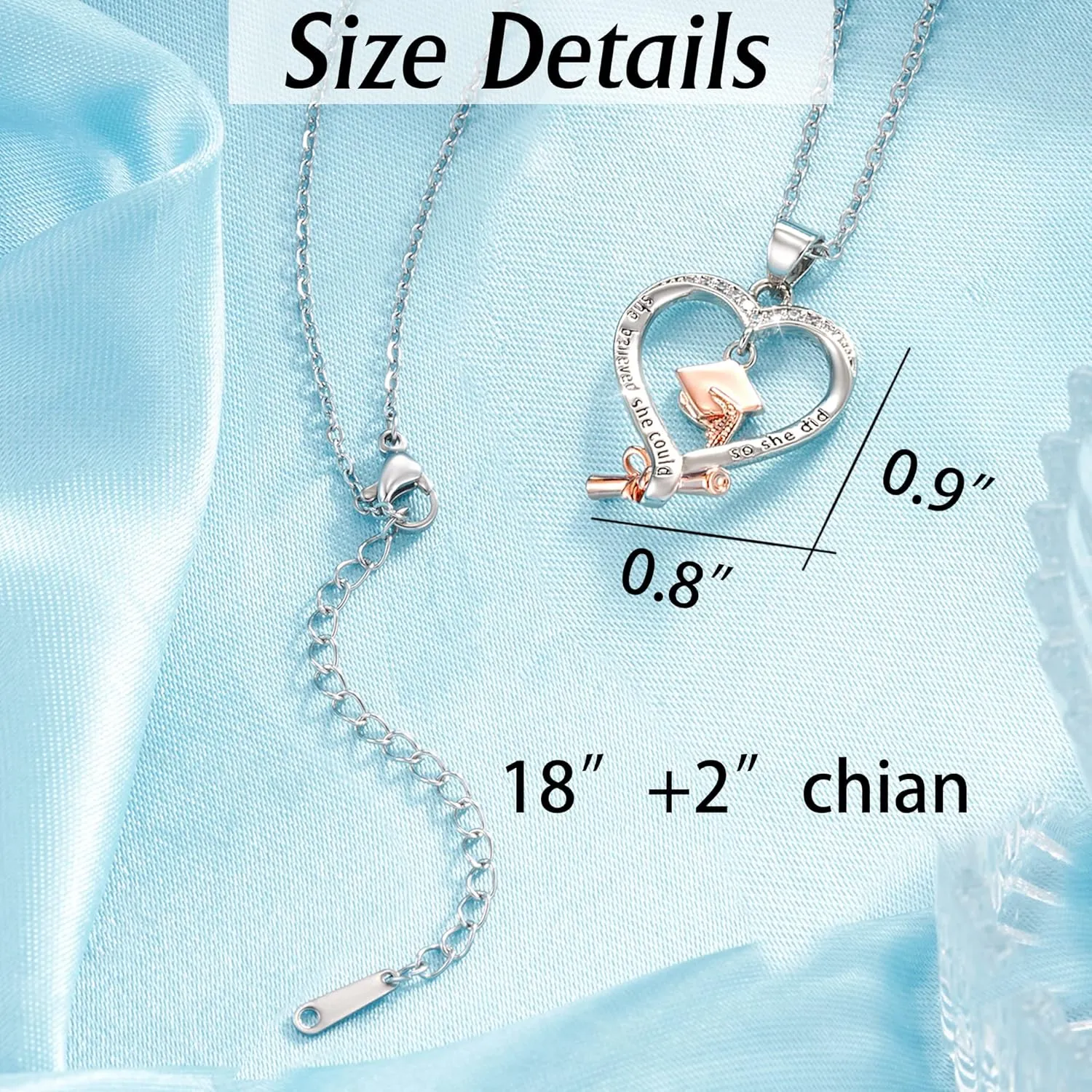 Shonyin Graduation Gifts for Her 2025 Graduation Necklace for Women, Grad Gifts for Granddaughter Daughter Best Friends Sister