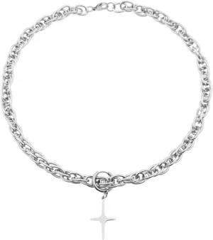 Star Necklace for Women Titanium Irregular Fashion Y2k Silver Fashion Jewelry
