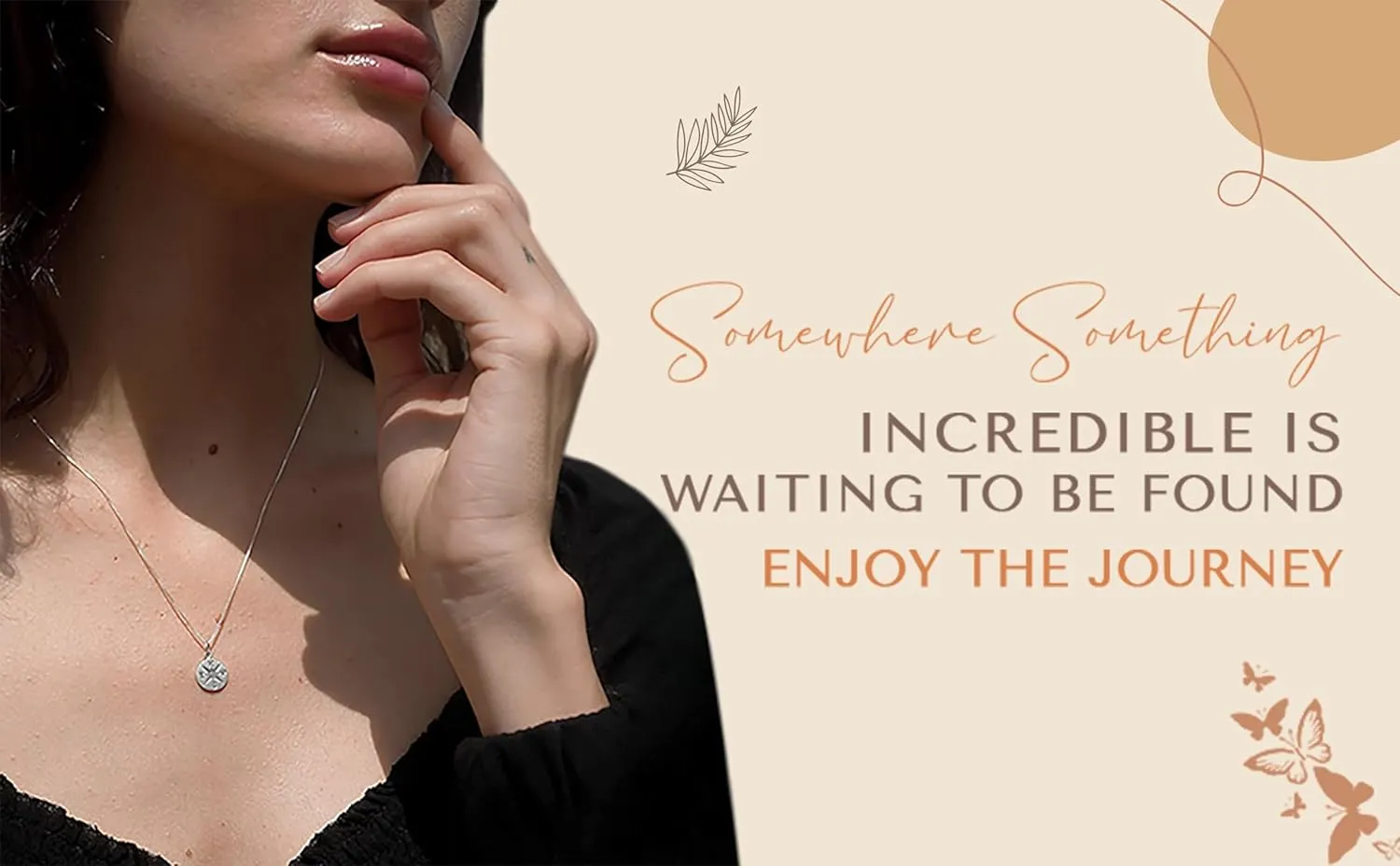 Sterling Silver Compass Necklace, Inspirational Gifts for Women, Long Distance Friendship Gifts, Graduation Gifts for Her, Dainty Necklace for Her, Enjoy the Journey (18, Sterling Silver)