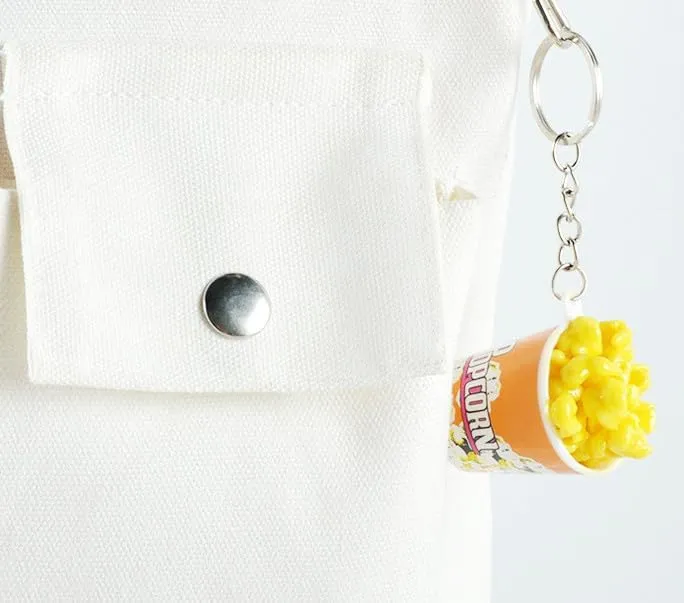 tenghong2021 Imitation Food Keychain Fried Chicken Leg Nuggets Wing Creative Keyring Fun Cute Handbag Purse Car Accessories