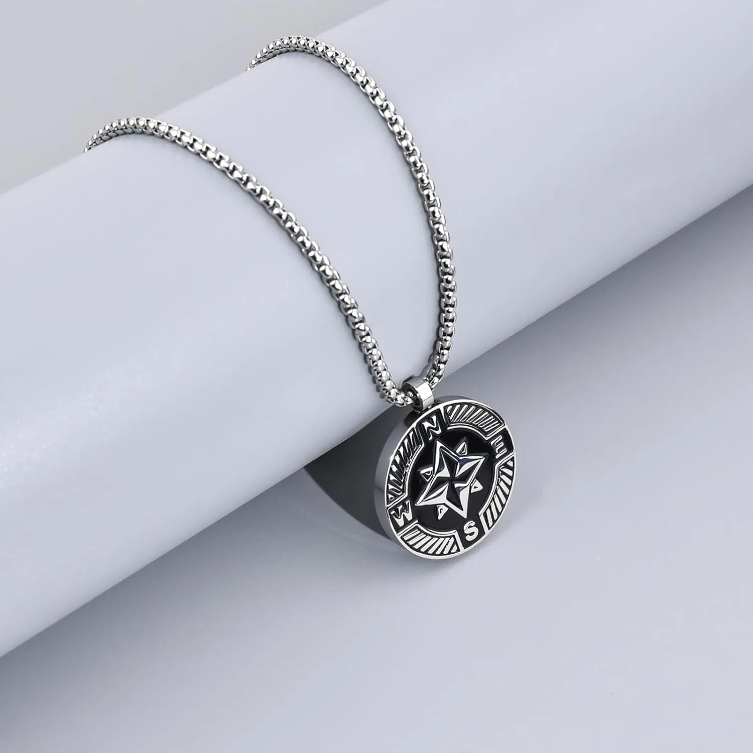 To My Son/Dad Necklace, 2025 Graduation Gifts, Compass Necklace Fathers Day Birthday Anniversary Jewelry Gifts